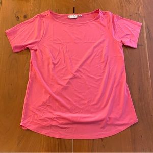 Joan Rivers Pink Sporty Athletic T-Shirt Size S